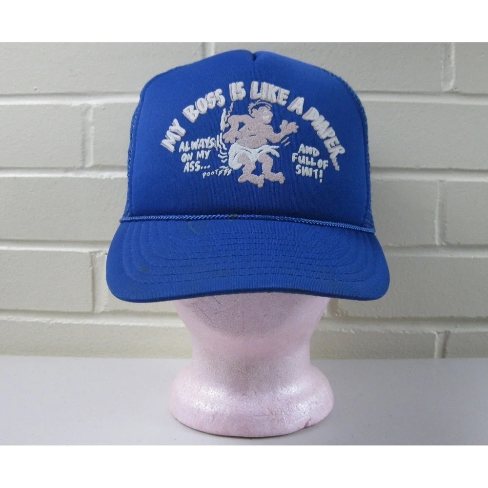 Vintage 80s Funny Mesh Trucker‎ Hat 